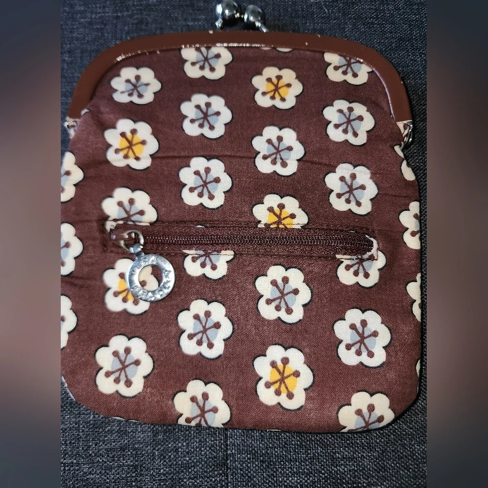 Preowned Vera Bradley Blooms‎ slate kisslock clutch
